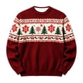 thumbnail image 1 of JAJAHO Kids Boys Christmas Sweatshirt Christmas Tree Print Crew Neck Pullover Xmas Holiday Tops For 2-14 Years, 1 of 5