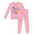 thumbnail image 1 of JAJAHO Kids Boys Girls 2 Piece Outfits Home Clothes Set Long Sleeve Heart Printed T Shirt Pants Casual Daily Wear 2-10 Years Comfortable Outfit, 1 of 2