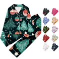 thumbnail image 1 of JAJAHO Kids Christmas Pajamas Set Long Sleeve Button Down 2 Piece Pjs For Boys Girls 3-14Y, 1 of 3