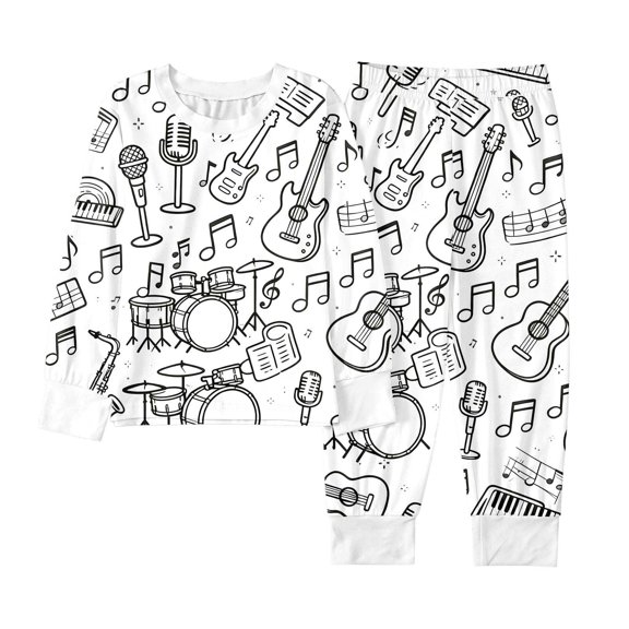 JAJAHO Kids Coloring Pajamas Soft 2-Piece Unisex PJs Set Color Your Own Pajamas For Boys Girls 2-10Y