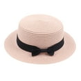 thumbnail image 1 of JAJAHO Kids Girl Summer Straw Hat Wide Brim Cap Sun Visor Hats Sun Protection Beach Hats Bowknot Floppy Cap, 1 of 3