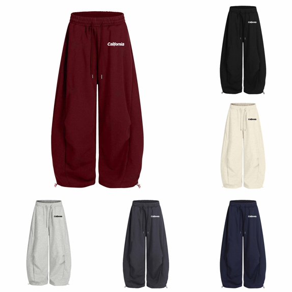 JAJAHO Kids Girls Baggy Sweatpants California Letter Print Girls Tapered Sweatpants Sizes 5-15Y