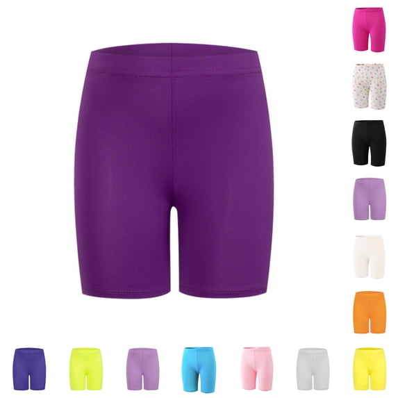 JAJAHO Kids Girls Bike Shorts Under Dress Dance Tight Safety Short Leggings, Sizes 3-12Y