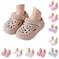 thumbnail image 1 of JAJAHO Kids Girls Clogs Sparkly Sequins Garden Shoes Glitter Bow Summer Sandals Beach Pool Water Shower Shoes 3-10Y, 1 of 6