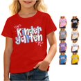 thumbnail image 1 of JAJAHO Kids Girls First Day Of Kindergarten Shirt Back to School Tees Tops Short Sleeve Crew Neck T Shirts, 1 of 5