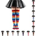 thumbnail image 1 of JAJAHO Kids Girls Halloween Socks Striped Thigh High Socks Over The Knee Long Stockings 6-12Y, 1 of 4