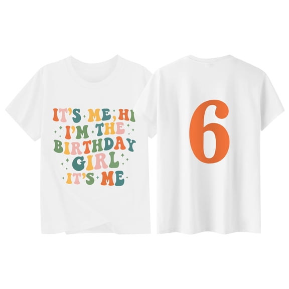 JAJAHO Kids Girls Oversized Tee Summer Short Sleeve Casual Letter Crew Neck T Shirts For Girl Baggy Streetwear 1-13Y Comfortable Tops
