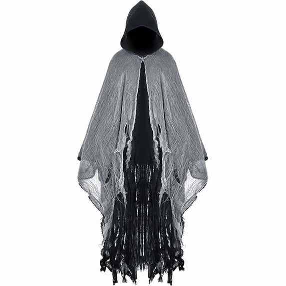 JAJAHO Kids Halloween Cape Distressed Hooded Gothic Cloak For Boys And Girls Halloween Party Outfit