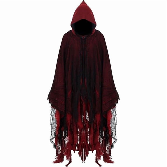 JAJAHO Kids Halloween Cape Distressed Hooded Gothic Cloak For Boys And Girls Halloween Party Outfit