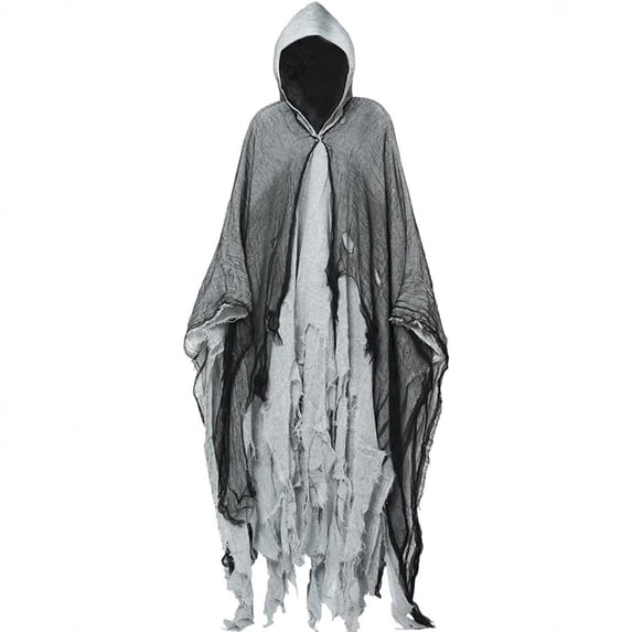 JAJAHO Kids Halloween Cape Distressed Hooded Gothic Cloak For Boys And Girls Halloween Party Outfit