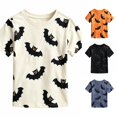 thumbnail image 1 of JAJAHO Kids Halloween T Shirts Bat Print Short Sleeve Crew Neck Graphic Tees For Boys Girls 4-13Y, 1 of 4
