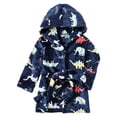 thumbnail image 1 of JAJAHO Kids Hooded Flannel Bathrobe Swim And Beach Cover Up Robe For Boys Girls, Sizes 1-8Y, 1 of 7