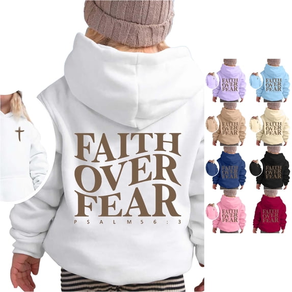 JAJAHO Kids Hoodies Boys Girls Long Sleeve Letter Printed Sweatshirts Oversized Fall Pullover Tops 2-13Y