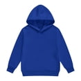 thumbnail image 1 of JAJAHO Kids Hoodies Boys Girls Sweatshirts Long Sleeve Loose Fit Pullover Solid Color Fall Basic Tops 2-13Y, 1 of 4