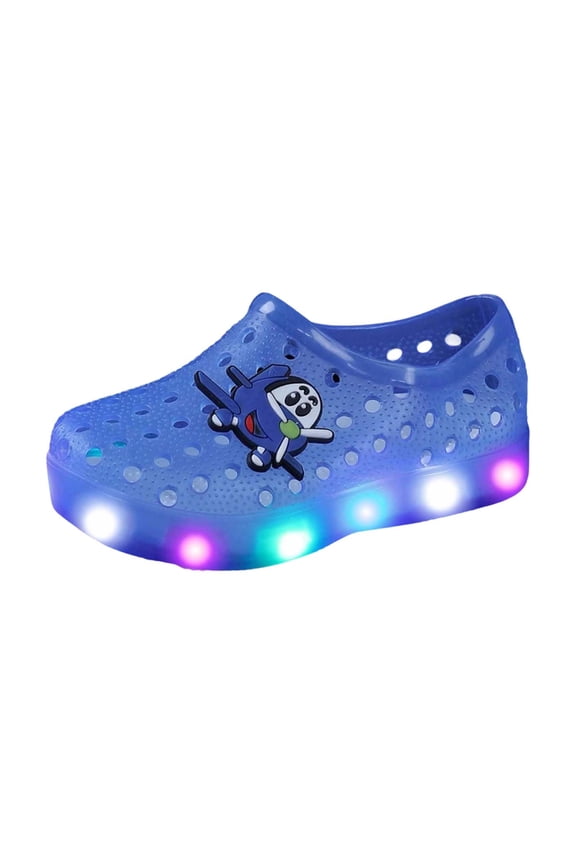 Kids Light Up Jelly Sandals Boys Girls Party Garden Shoes Lightweight Summer Beach Footwear For Teens Versatile Shoes