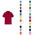 thumbnail image 1 of JAJAHO Kids Polo Shirts For Boy Girl School Uniform Solid Color Basic Lapel Tops Back To Clothes 4-12Y, 1 of 4