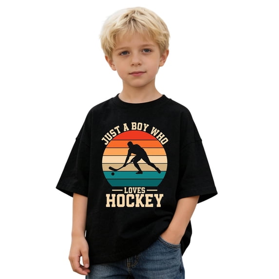 JAJAHO Kids Summer Top Boys Baseball Print T Shirt Comfortable Loose Fit Casual Short Sleeve Round Neck Tee Versatile Tops