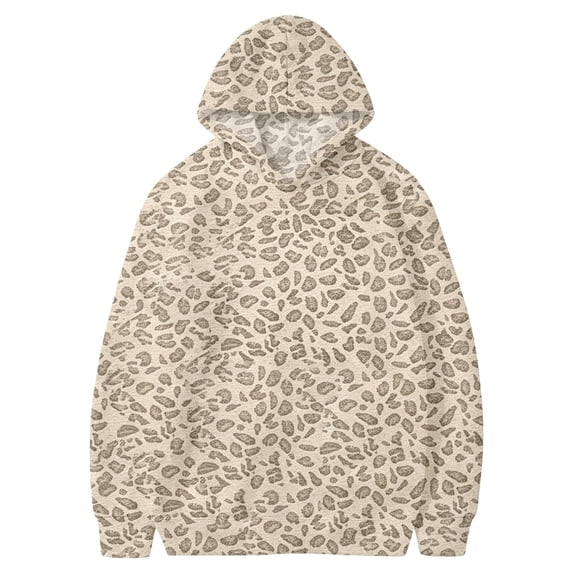 JAJAHO Kids Sweatshirts Boys Girls Leopard Hoodies Y2k Long Sleeve Fall Pullover Hoody Top 2-12Y