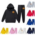 thumbnail image 1 of JAJAHO Kids Sweatsuits 2 Piece Halloween Outfits Sizes 2-13 Pumpkin Print Hoodie And Sweatpants Set Fall Winter Tracksuits, 1 of 4