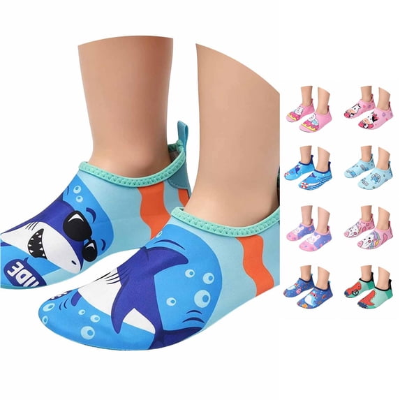 JAJAHO Kids Water Shoes Boys Girls Lightweight Outdoor Quick Dry Barefoot Sock Shoes For Sport Beach Swim Pool Surf 3-11Y