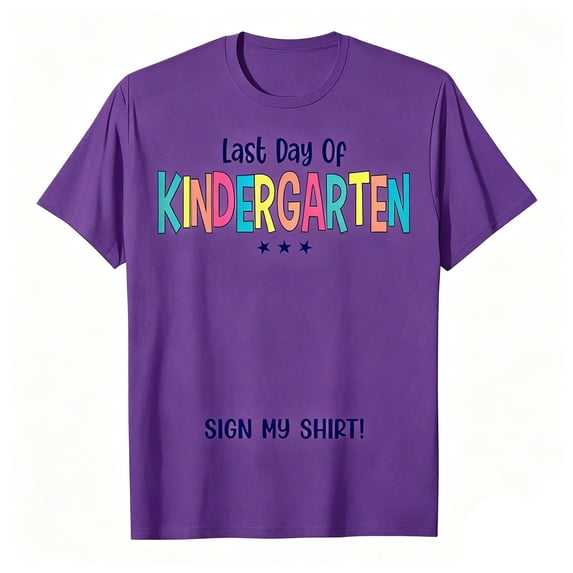 JAJAHO Kindergarten Graduation T Shirt Kids Toddler Happy Graduation Letter Graphic Tees For Boys Girls Short Sleeve Crew Neck Top