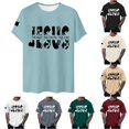 thumbnail image 1 of JAJAHO Letter Graphic Tees Men Short Sleeve T Shirt Crew Neck Loose Fit Casual Streetwear Summer Tshirts Comfy Tops, 1 of 3