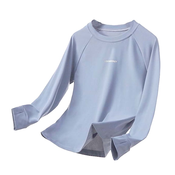 JAJAHO Long Sleeve Athletic T Shirts Boys Girls Rash Guard UPF 50 Sun Protection Summer Breathable Shirts For Unisex Kids 3-15Y Trendy Tops