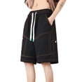 thumbnail image 1 of JAJAHO Men's Cargo Shorts Casual Summer Elastic Waist Drawstring Baggy Streetwear Wide Leg Knee Length Shorts Trendy Bottoms, 1 of 6