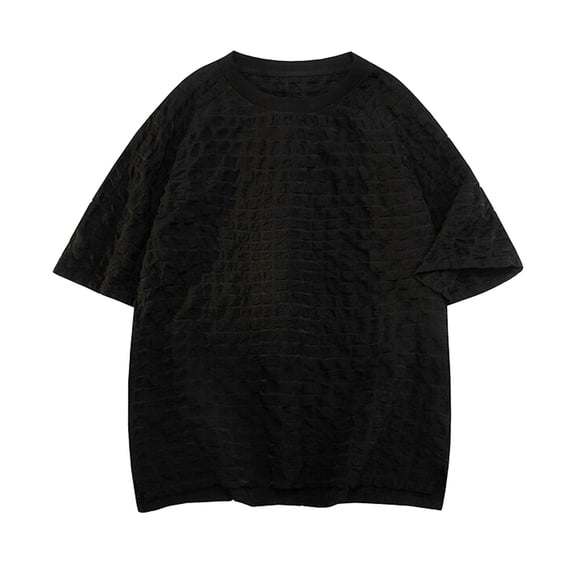 JAJAHO Men's Crew Neck Short Sleeve T Shirt Relaxed Fit Casual Breathable Cool Summer Shirts Solid Color Classic Tops