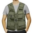 thumbnail image 1 of JAJAHO Men's Fishing Vest Summer Outdoor Work Safari Travel Photo Cargo Vest With Multi Pockets Lightweight Waistcoat, 1 of 3