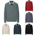 thumbnail image 1 of JAJAHO Men's Long Sleeve Polo Shirts Regular Fit Moisture Wicking Golf Polos Business Formal Wear Soft Tops, 1 of 5
