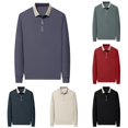 thumbnail image 1 of JAJAHO Men's Long Sleeve Polo Shirts Regular Fit Moisture Wicking Golf Polos Business Formal Wear Versatile Tops, 1 of 5
