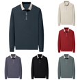 thumbnail image 1 of JAJAHO Men's Long Sleeve Polo Shirts Regular Fit Moisture Wicking Golf Polos Business Formal Wear Versatile Tops, 1 of 5