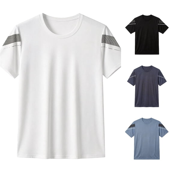 JAJAHO Men's Quick Dry Shirts Short Sleeve Athletic Lightweight Workout Performance Hiking T Shirt For Running Gym Soft Tops