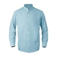thumbnail image 1 of JAJAHO Men's Striped Stand Collar Shirts Button Up Shirt Long Sleeve Regular Fit Business Casual Wear Lightweight Fall Spring Versatile Tops, 1 of 9