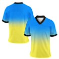 thumbnail image 1 of JAJAHO Mens Active Quick Dry V Neck T Shirt Casual Gradient Print Breathable Mesh Raglan Short Sleeve Athletic Running Gym Tees Comfy Tops, 1 of 2