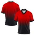 thumbnail image 1 of JAJAHO Mens Active Quick Dry V Neck T Shirt Casual Gradient Print Breathable Mesh Raglan Short Sleeve Athletic Running Gym Tees Versatile Tops, 1 of 2