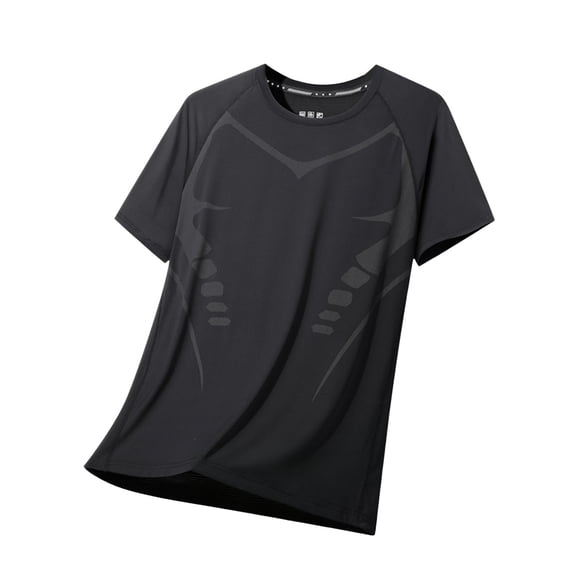 JAJAHO Mens Athletic Running Shirts Raglan Short Sleeve T Shirt Breathable Workout Gym Fitness Summer Top