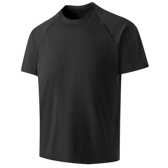 JAJAHO Mens Athletic Workout T Shirt Raglan Short Sleeve Moisture Wicking Basic Tee Summer Gym Clothes Versatile Tops
