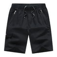thumbnail image 1 of JAJAHO Mens Cargo Shorts Outdoor Sports Casual Drawstring Waist Loose Fit Lightweight Workwear Shorts With Zipper Pockets Versatile Bottoms, 1 of 3