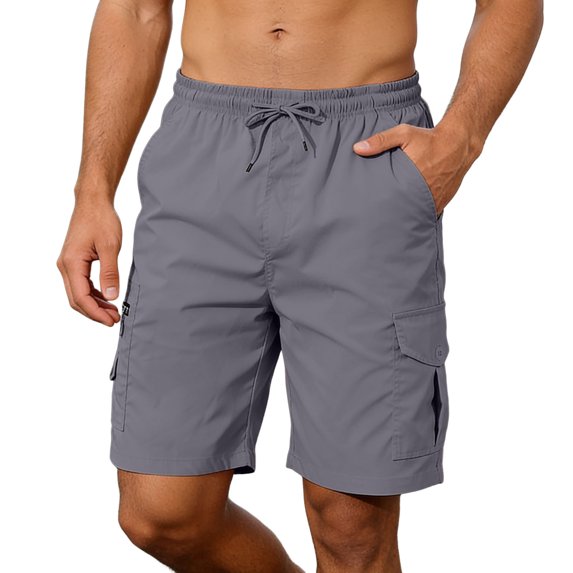 JAJAHO Mens Casual Cargo Shorts With Multiple Pockets Loose Fit Comfortable Lightweight Outdoor Summer Work Shorts Hiking Travel Daily Wear Classic Trousers