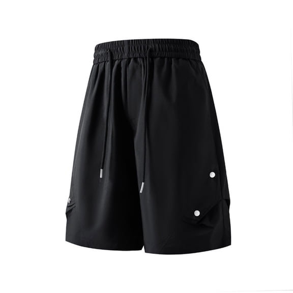 JAJAHO Mens Casual Summer Shorts Lightweight Outdoor Walking Shorts Loose Fit Wide Leg Drawstring Stylish Bottoms