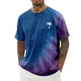 thumbnail image 1 of JAJAHO Mens Crew Neck T Shirt Tie Dye Raglan Short Sleeve Comfortable Casual Beach Graphic Tee Tropical Printed Summer Hawaiian Shirts Trendy Tops, 1 of 4