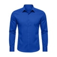 thumbnail image 1 of JAJAHO Mens Dress Shirts Long Sleeve Collared Classic Fit Solid Color Formal Business Wear Wedding Button Down Shirt Versatile Tops, 1 of 2