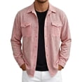 thumbnail image 1 of JAJAHO Mens Long Sleeve Button Up Shirts Jacquard Casual Pocket Comfortable Collared Solid Color Business Work Shirt Trendy Tops, 1 of 4