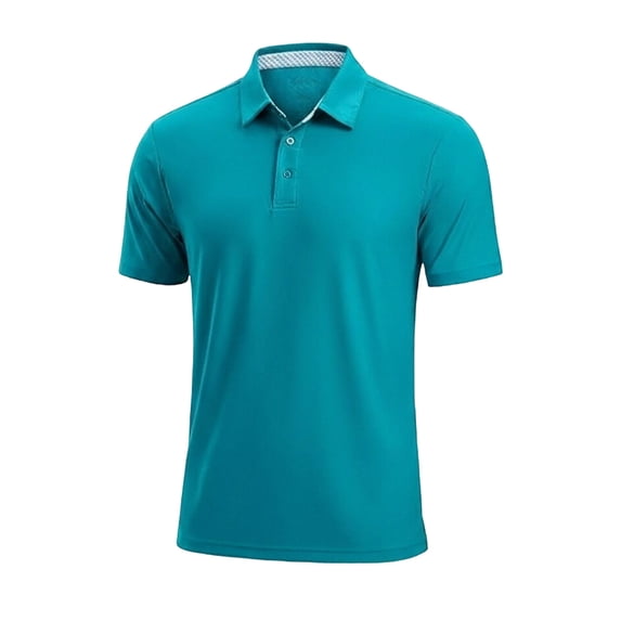 JAJAHO Mens Polo Shirts Solid Color Casual Summer Short Sleeve Breathable Mesh Golf Polo Shirts For Men Soft Tops