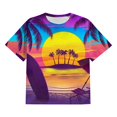 thumbnail image 1 of JAJAHO Mens Short Sleeve T Shirt Tropical Printed Summer Beach Vacation Clothes Plus Size Comfortable Soft Hawaiian Beach Shirts Leisure Tops, 1 of 5