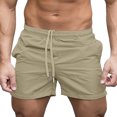 thumbnail image 1 of JAJAHO Mens Sports Jogging Shorts Elastic Waist Loose Fit Stretchy Soft Solid Color Summer Running Shorts Classic Bottoms, 1 of 8