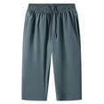 thumbnail image 1 of JAJAHO Mens Stretch Jogger Capri Pants Lightweight Loose Fit Straight Leg Elastic Waist Cropped Pants Athletic Gym Clothes Versatile Trousers, 1 of 3
