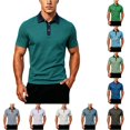 thumbnail image 1 of JAJAHO Mens Striped Polo Shirts Quick Dry Summer Short Sleeve Lightweight Performance Polos For Men Outdoor Golf Wear Comfy Tops, 1 of 4